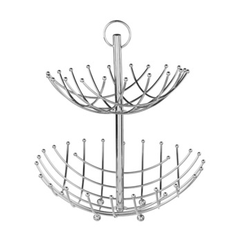 Fructiera dubla SG, otel cromat, 36xh40 cm Fructiera dubla SG, otel cromat, 36xh40 cm