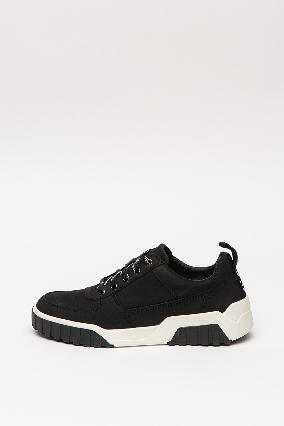 Diesel, Pantofi sport de piele nabuc Rua, Negru, 39