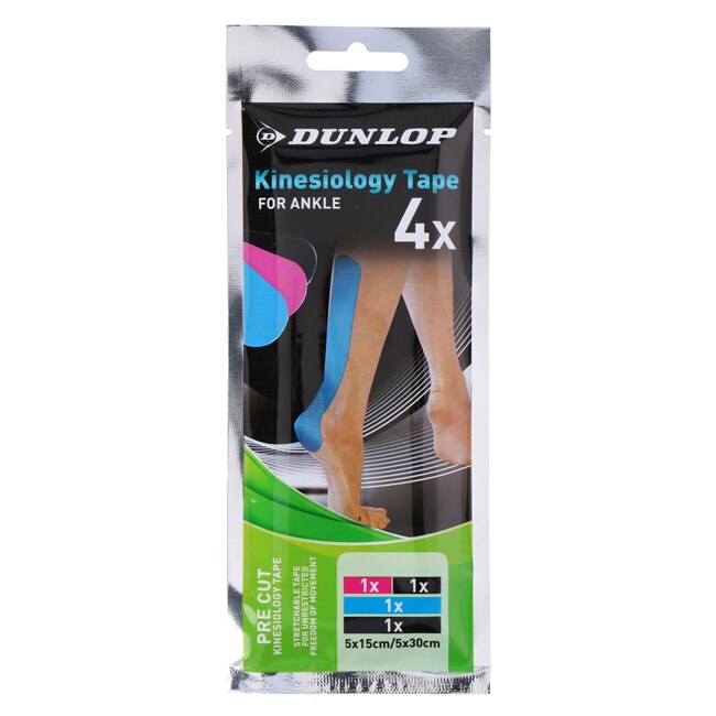 Set benzi kinesiologice Dunlop, pentru dureri de glezna, 4 buc