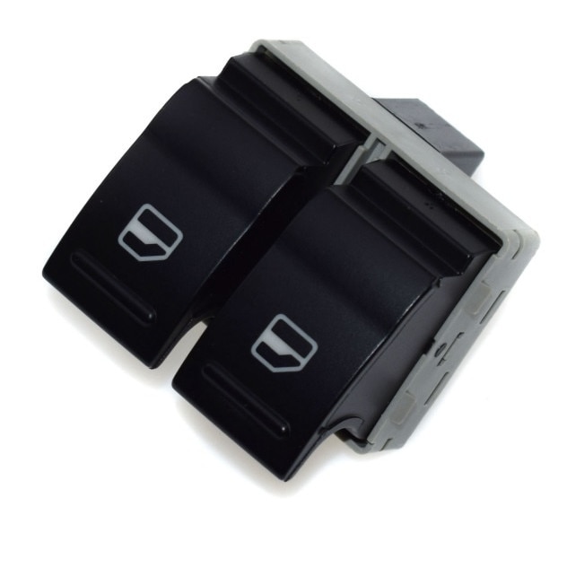 Modul Dublu Butoane Geamuri Electrice - Flexzon - VW Transporter 5 / 6 Multivan Caravelle - 2005-2014 - negru