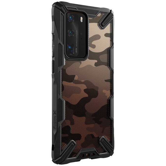 Husa de protectie Ringke Fusion X pentru Huawei P40 Pro, Camo Black