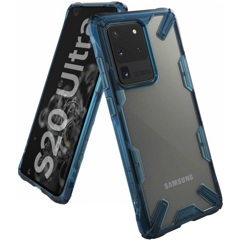 Husa de protectie Ringke Fusion X pentru Samsung Galaxy S20 Ultra, Space Blue