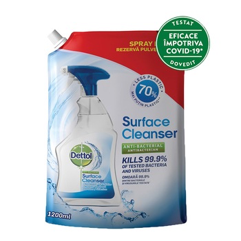 Rezerva dezinfectant suprafete Dettol Surface Cleanser, 1200 ml Rezerva dezinfectant suprafete Dettol Surface Cleanser, 1200 ml