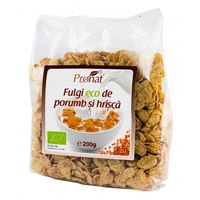 Fulgi bio de porumb si hrisca Pronat 200g