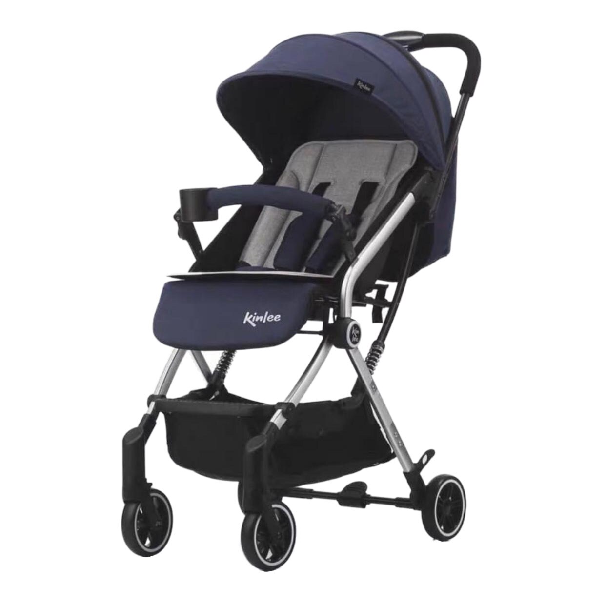 Carucior C5 sport, ultra usor, suspensii pe cadru si roti, modul troller, Bleumarin