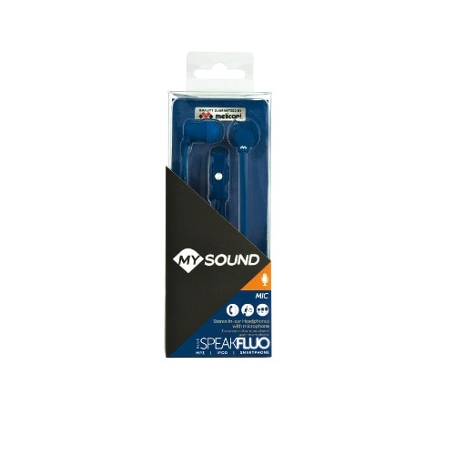 Casti audio Speak In Ear Meliconi Fluo Blue, Albastru