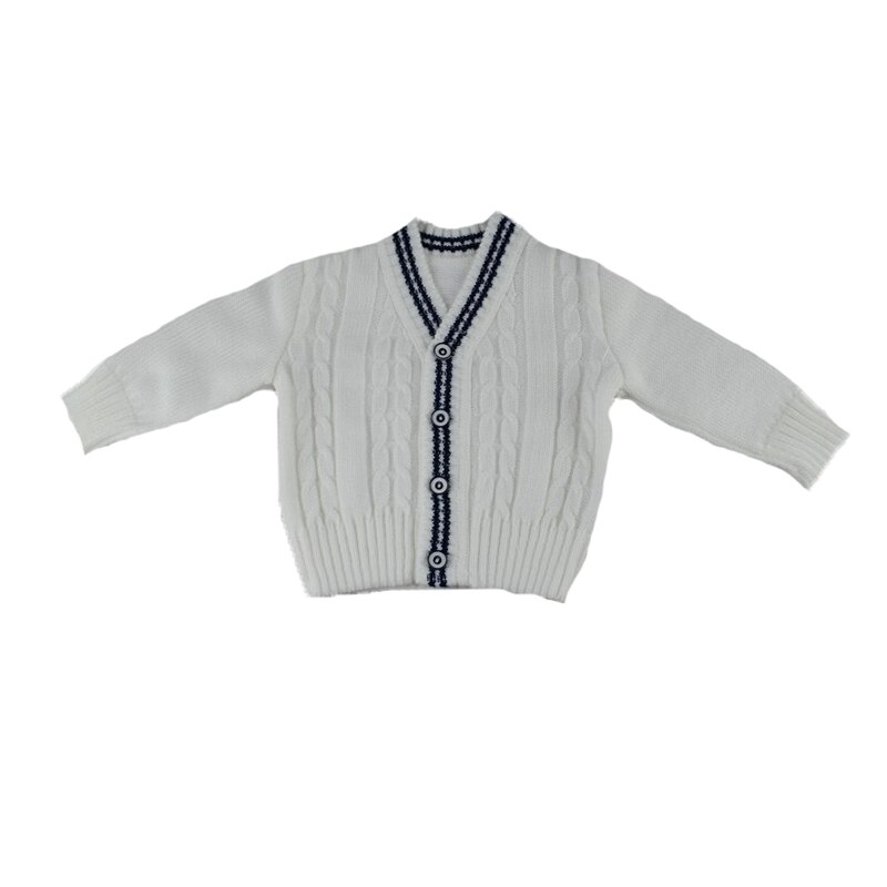 Cardigan maneca lunga pentru baieti NN 215-A1, Alb