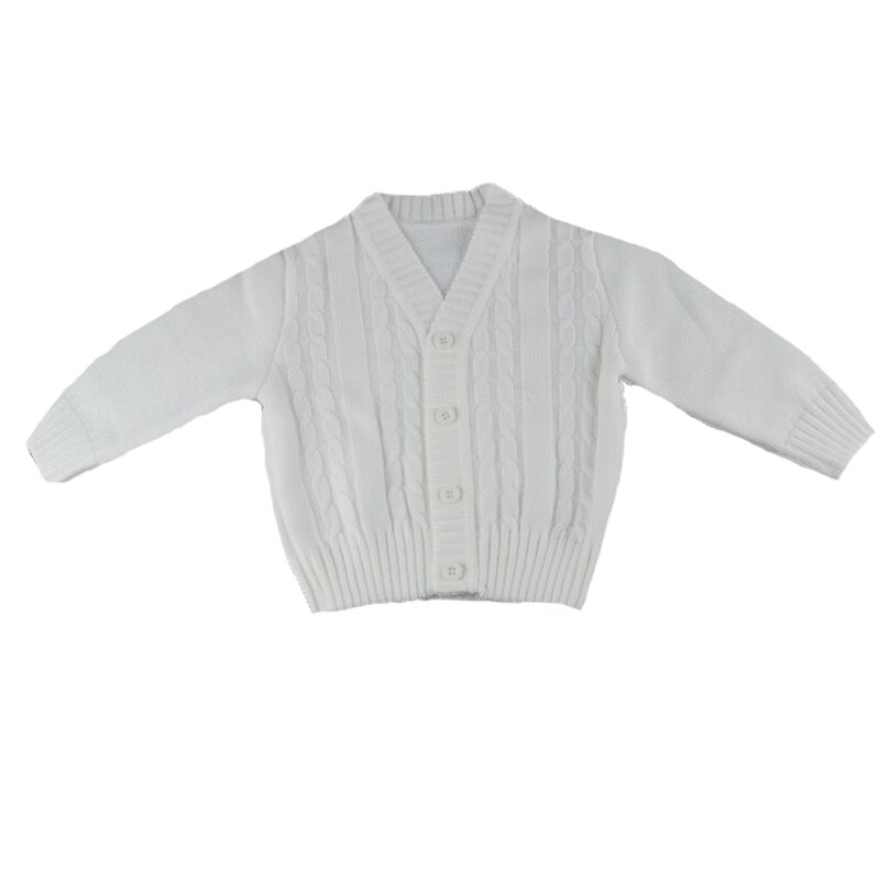 Cardigan maneca lunga pentru baieti NN 029A1, Alb