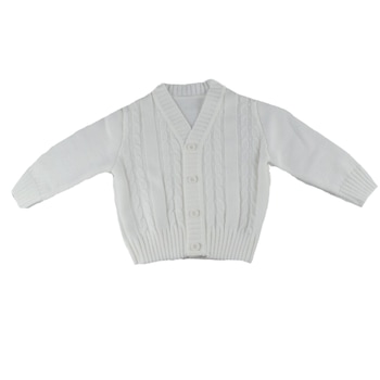 Cardigan maneca lunga pentru baieti NN 029A1, Alb Cardigan maneca lunga pentru baieti NN 029A1, Alb