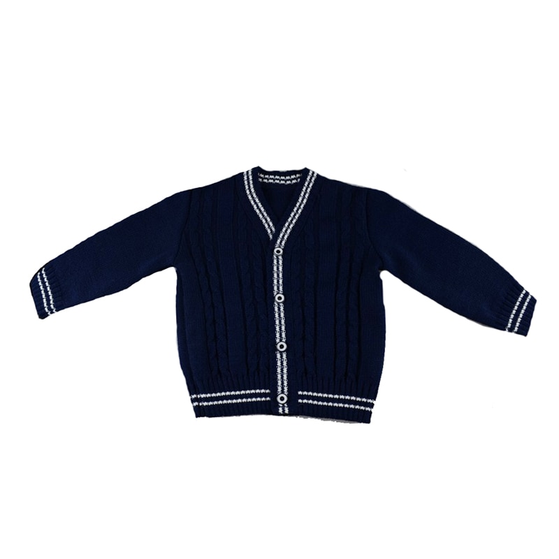 Cardigan maneca lunga pentru baieti NN 215-B, Bleumarin, 80
