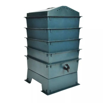 Ferma de rame cu 4 tavi, vidaXL, Plastic, 42 x 42 x 60 cm Verde Ferma de rame cu 4 tavi, vidaXL, Plastic, 42 x 42 x 60 cm Verde