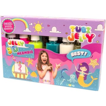 Set Tubi Jelly cu 6 culori - Sirene, Tuban Set Tubi Jelly cu 6 culori - Sirene, Tuban