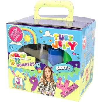 Set Tubi Jelly cu 6 culori si un acvariu mic - Numere, Tuban Set Tubi Jelly cu 6 culori si un acvariu mic - Numere, Tuban