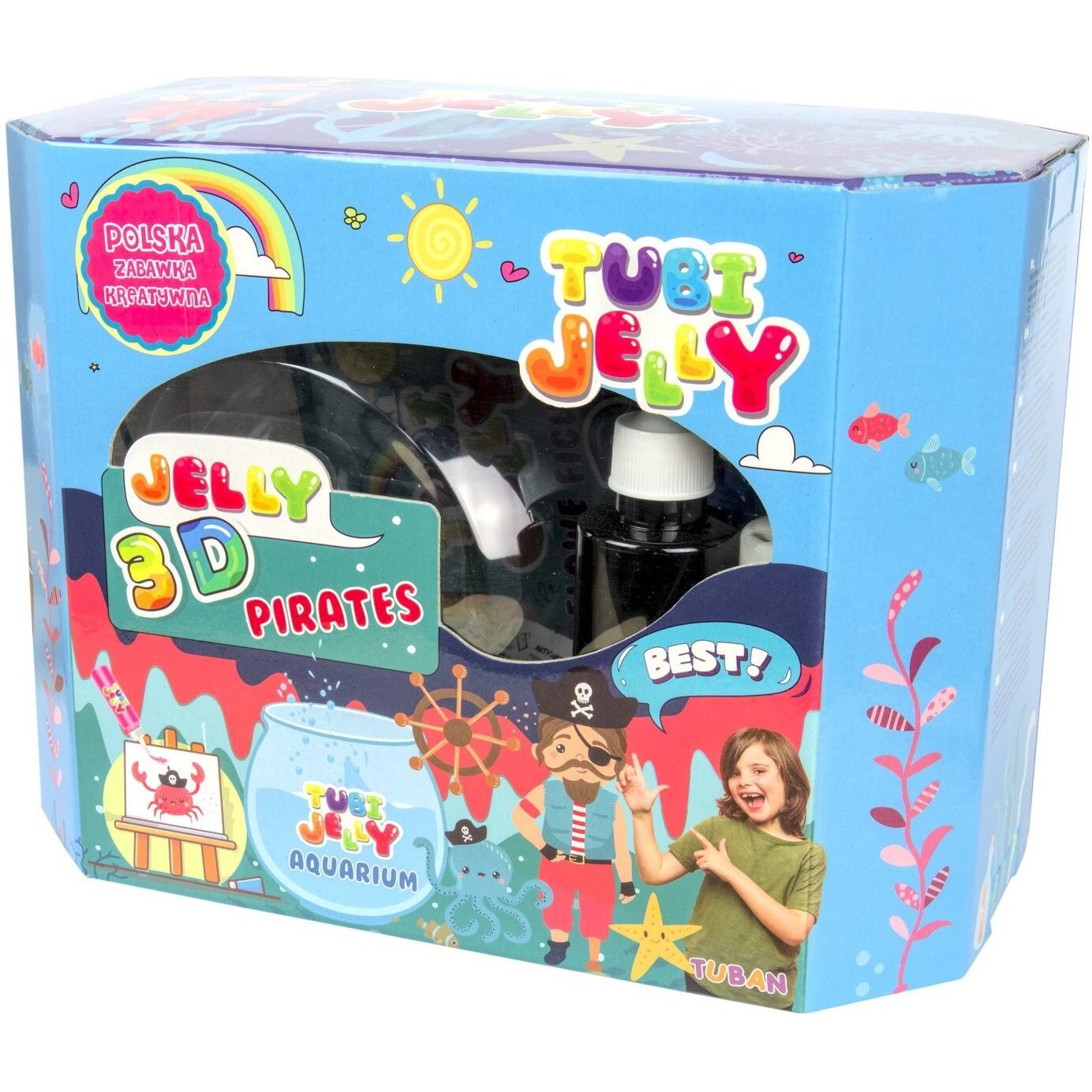 Set Tubi Jelly cu 8 culori si un acvariu mare - Pirati, Tuban