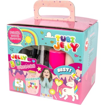 Set Tubi Jelly cu 6 culori si un acvariu mic - Unicorn, Tuban Set Tubi Jelly cu 6 culori si un acvariu mic - Unicorn, Tuban