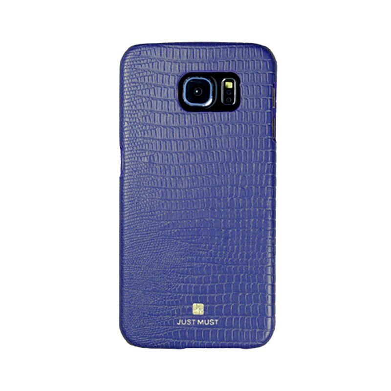 Carcasa de protectie Just Must Croco pentru Samsung Galaxy S6 G920, Albastru
