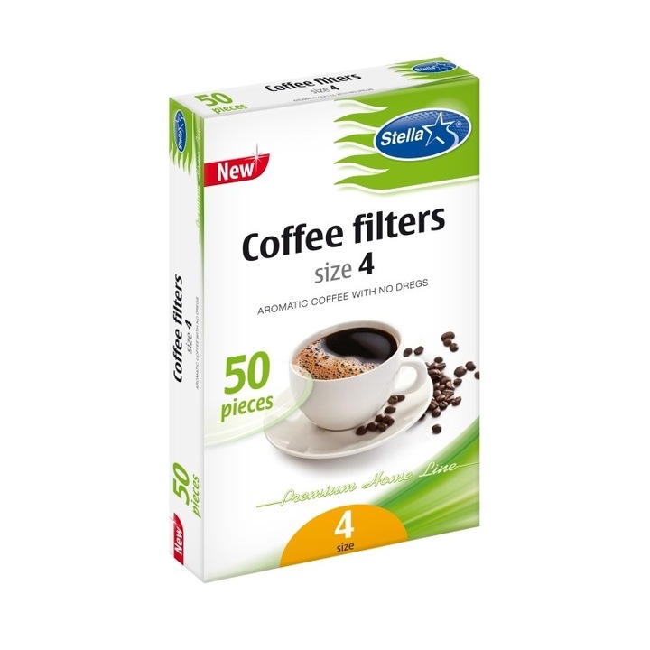 Filtre de cafea nr.4,Stella Pack, 50 buc