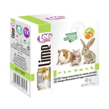 Calcar Lolo Pets pentru rozatoare cu aroma de portocale, 40 g Calcar Lolo Pets pentru rozatoare cu aroma de portocale, 40 g