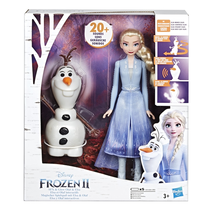 Интерактивен комплект Disney Frozen II Talk & Glow - Elsa и Olaf