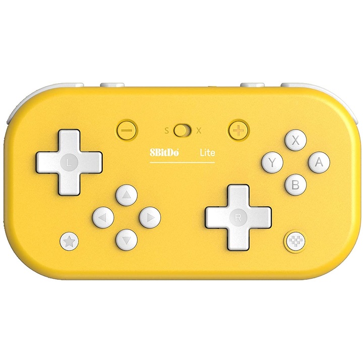 8Bitdo Lite, Nintendo Switch, PC, Raspberry Pi, Steam, Sárga, Vezeték nélküli kontroller