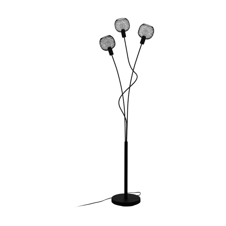Винтидж полилей WRINGTON 1, EGLO, E14, 3x40W, стомана, черен, 149,5 x 34 x 30,5 cm