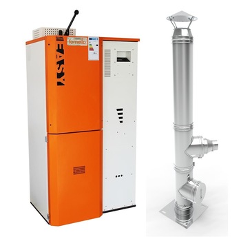 Pachet Centrala pe peleti Fornello Simpell Easy 40 kw, arzator din inox, pompa de circulatie, tiraj fortat, buncar 88 kg, Ecodesign A+, Cos inox 6 ml 120 mm Pachet Centrala pe peleti Fornello Simpell Easy 40 kw, arzator din inox, pompa de circulatie, tiraj fortat, buncar 88 kg, Ecodesign A+, Cos inox 6 ml 120 mm