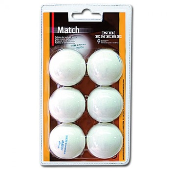Mingi tenis NB Match 40mm (set de 6) albe Mingi tenis NB Match 40mm (set de 6) albe