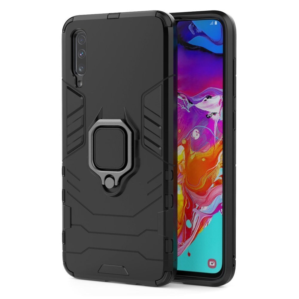 Husa SAMSUNG Galaxy A70 \ A70s - Ring Armor (Negru)