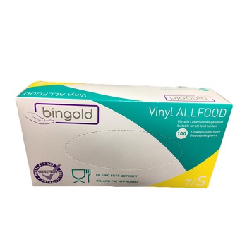 Set 100 manusi de unica folosinta MoonbasaNails, Vinil, Alb, S Set 100 manusi de unica folosinta MoonbasaNails, Vinil, Alb, S