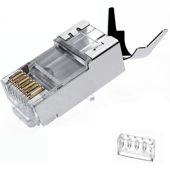 Set 100buc- Mufa RJ45 LanKATT ecranata pentru cabluri cat6/6a/7 cu fire groase 23AWG Set 100buc- Mufa RJ45 LanKATT ecranata pentru cabluri cat6/6a/7 cu fire groase 23AWG
