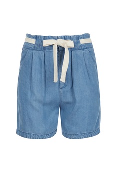 s.Oliver, Pantaloni scurti din lyocell cu pliuri frontale, Albastru lavanda s.Oliver, Pantaloni scurti din lyocell cu pliuri frontale, Albastru lavanda