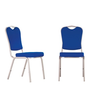 Set 2 scaune bucatarie PRAGA Alu, stofa lusso, Albastru