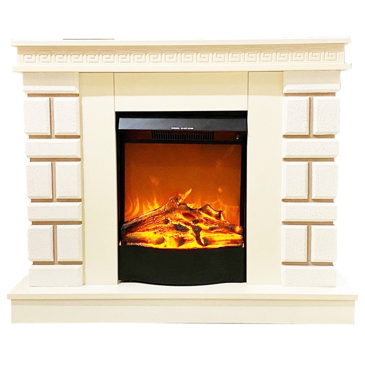 Elektromos kandalló Nazary mini jasmine & Corsica, Art Flame, 874x1080x245 mm, 1500 W, 2 fűtési fokozat, 5 lángfényességi szint, Bekapcsológomb