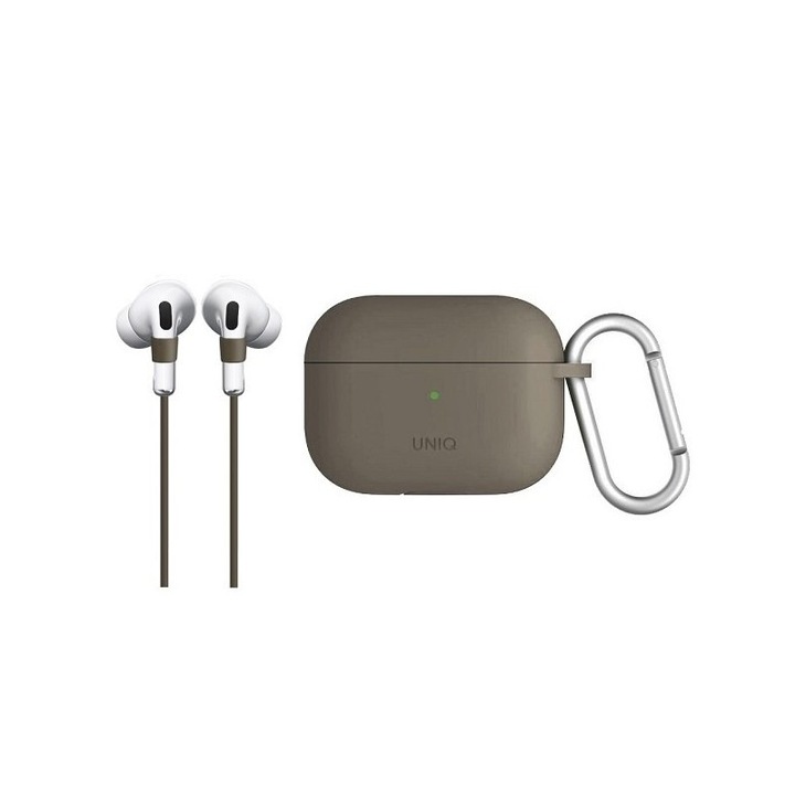 Husa Premium Uniq Vencer Airpods Pro Cu Protectie Pentru Casti Beige