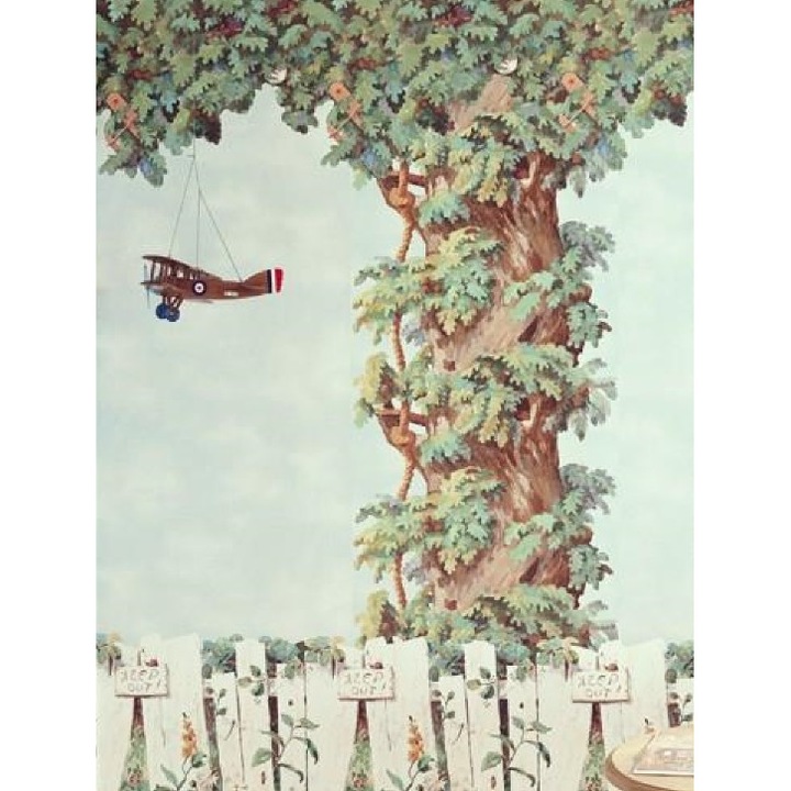 Tapet lavabil, vinilic, Eijffinger 307019, model pentru copii cu copac verde , 5 x 0.70 m