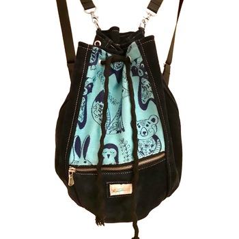 Rucsac Littlebee piele naturala si wrap scraps LennyLamb Rucsac Littlebee piele naturala si wrap scraps LennyLamb
