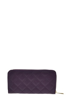 Chiara Canotti, Portofel de piele cu aspect matlasat, Violet aubergine Chiara Canotti, Portofel de piele cu aspect matlasat, Violet aubergine