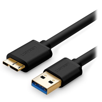 Cablu de date UGREEN USB 3.0 la micro USB 3.0, 1 m Negru Cablu de date UGREEN USB 3.0 la micro USB 3.0, 1 m Negru