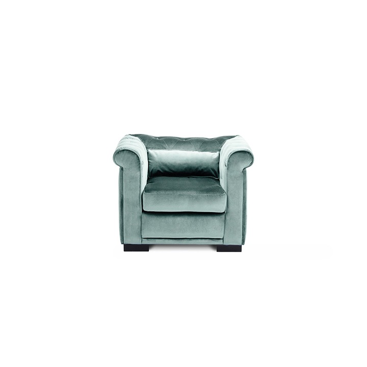 Fotoliu Chesterfield Zurich, genova jad, verde, 73 x 102 x 90 cm
