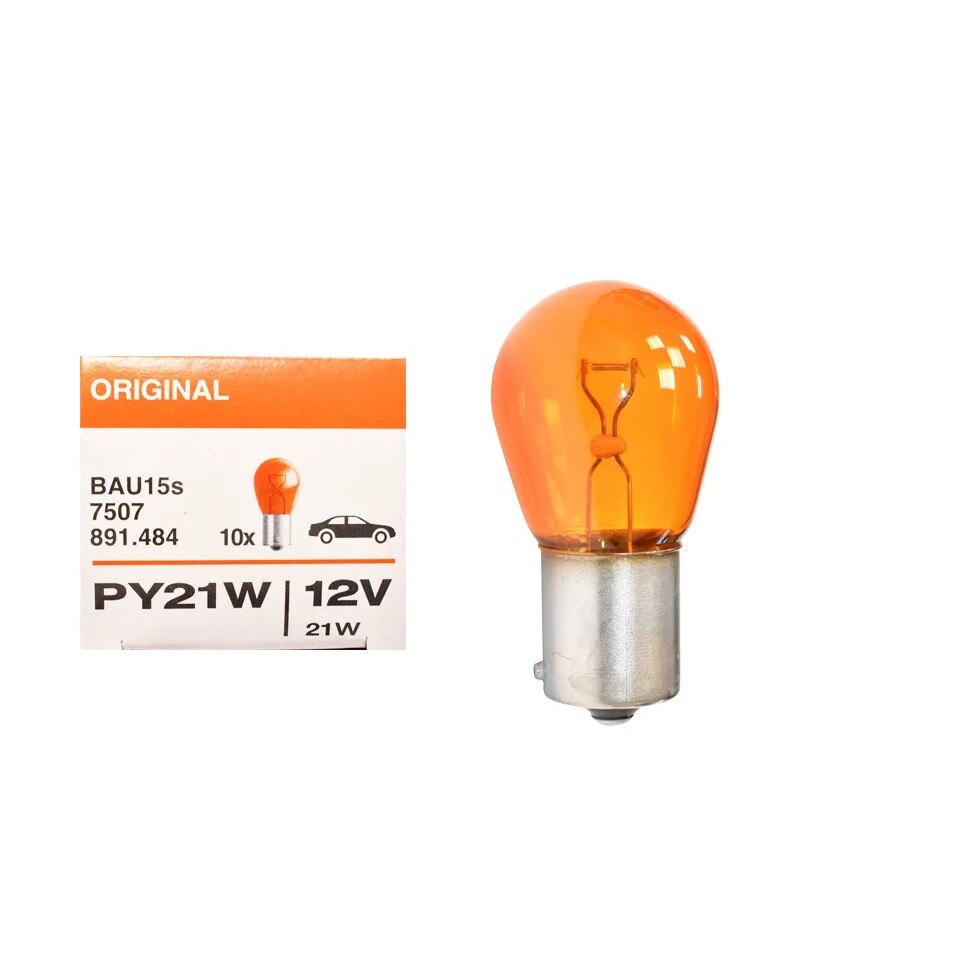 Bec Osram 21W / 12V BAU15s - galben