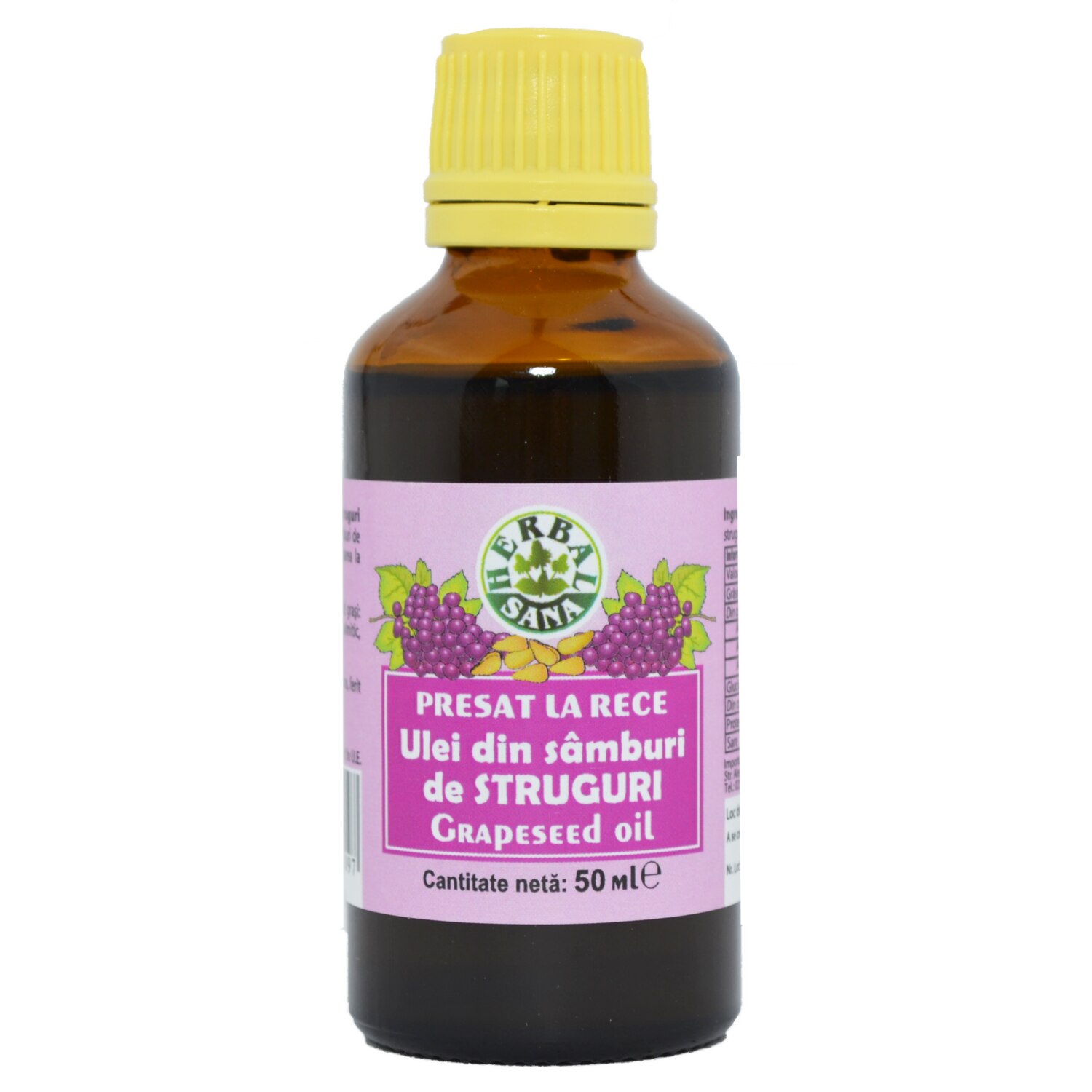 HERBAVIT, Ulei din Samburi de Struguri Presat la Rece 50ml