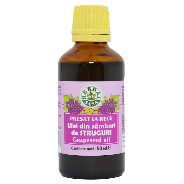 HERBAVIT, Ulei din Samburi de Struguri Presat la Rece 50ml