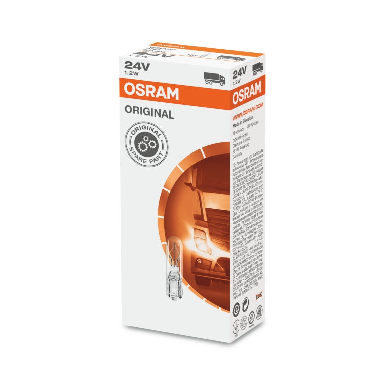 Bec Osram original w1.2w 24v w2x4,6d