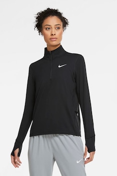 Nike - Блуза за бягане Dri Fit скъс цип, Черен