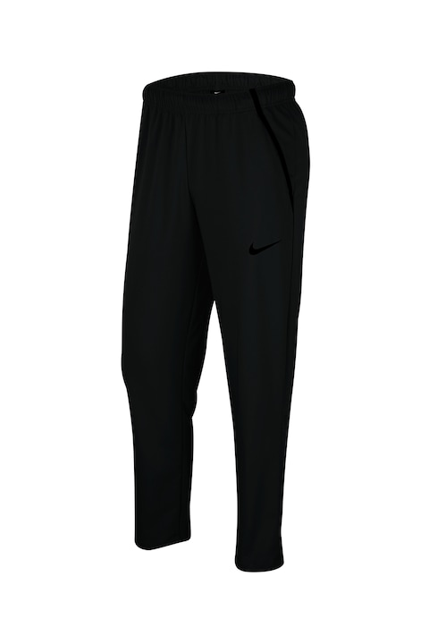Nike, Pantaloni cu tehnologie Dri-Fit pentru fitness, Negru