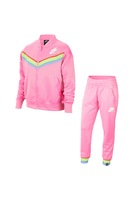 Nike, Trening cu detalii contrastante Heritage, Roz pastel/Alb/Verde, 137-147 CM Standard