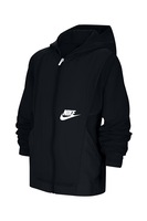 Nike, Jacheta cu fermoar si logo, Negru, 128-137 CM Standard