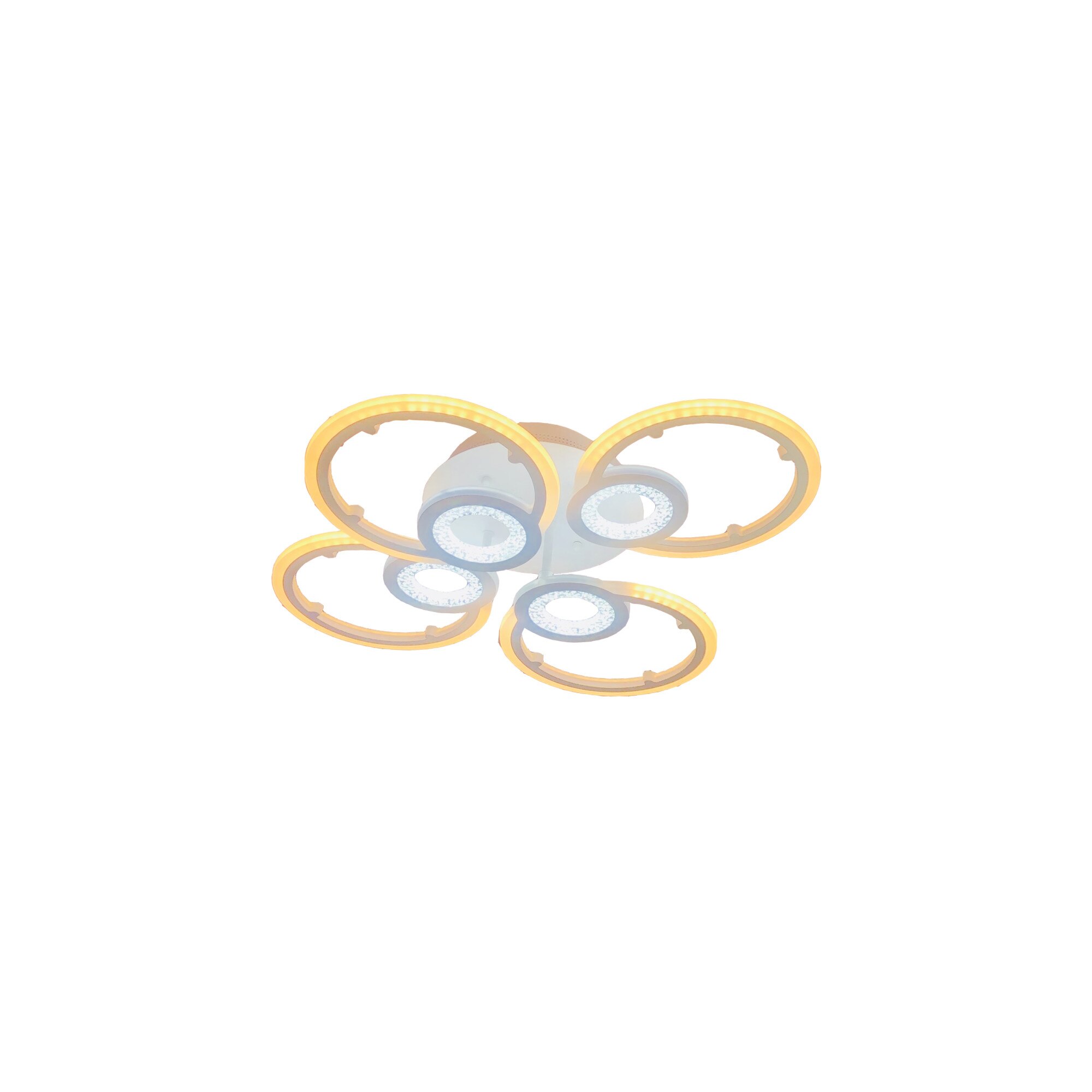 Lustra LED Circle Design SLS - 4 cercuri, Telecomanda, Lumina Calda/Rece, 5530