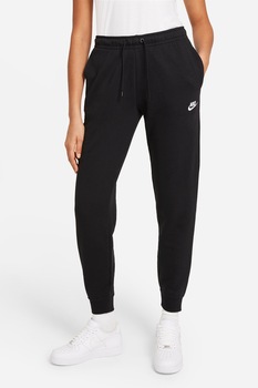 Nike, Pantaloni sport conici cu buzunare laterale Sportswear Club, Negru/Alb Nike, Pantaloni sport conici cu buzunare laterale Sportswear Club, Negru/Alb