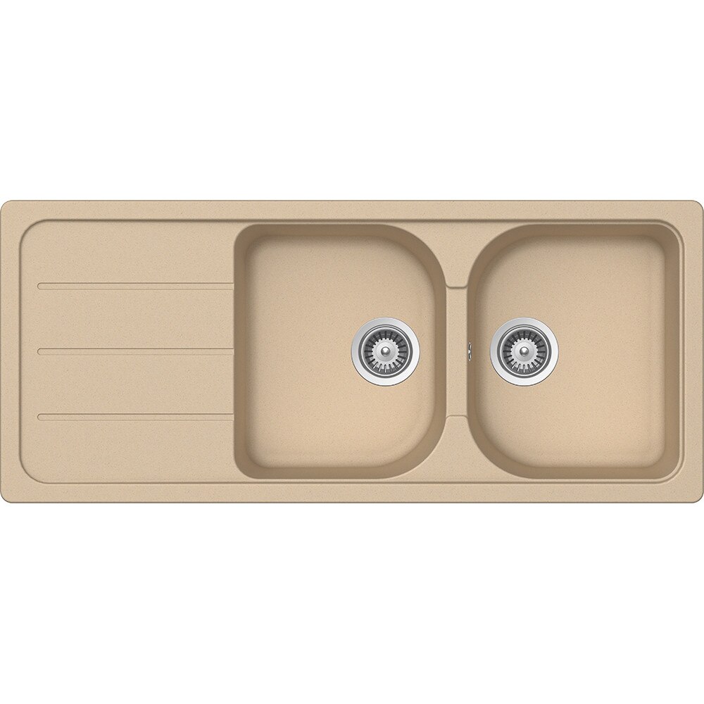 Chiuveta granit Schock Formhaus D-200 Moonstone Cristalite 1160 x 500 mm, adancime cuva 190 mm, reversibila, montare pe blat